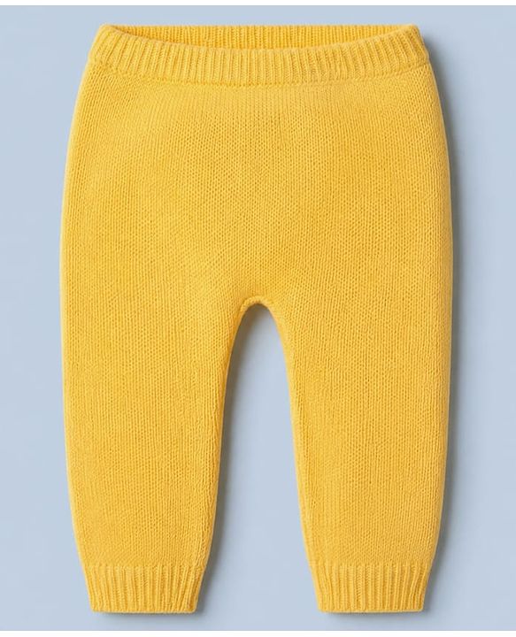 Babyhug Knit Full Sleeves Sweater and Pant Set with Stripes - Blue, Yellow