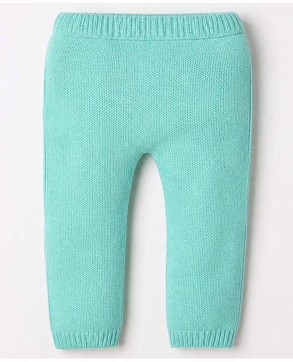 Babyhug Knit Full Raglan Sleeves Sweater & Pant Set with Cable Knit - Blue
