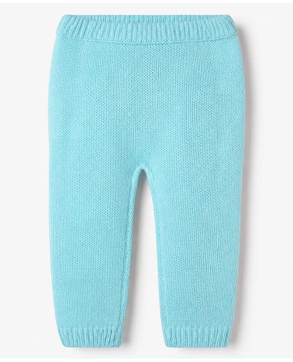 Babyhug Knit Full Sleeves Sweater and Pant Set with Stripes - Blue