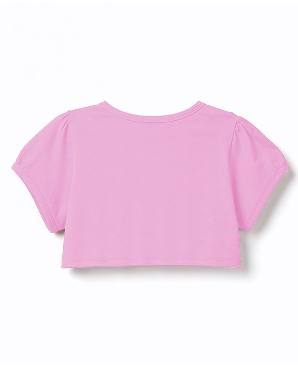 Babyhug Knit Half Sleeves Shrug With Strawberry Printed Frock - Pink