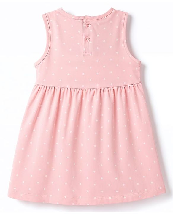 Babyhug Knit Half Sleeves Shrug With Strawberry Printed Frock - Pink