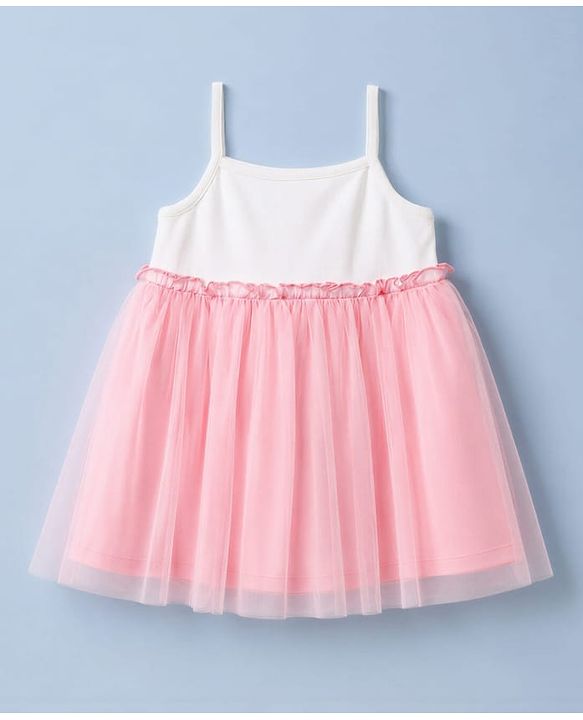 Babyhug Cotton Knit Half Sleeves Frock with Shrug & Deer Floral Print - Pink