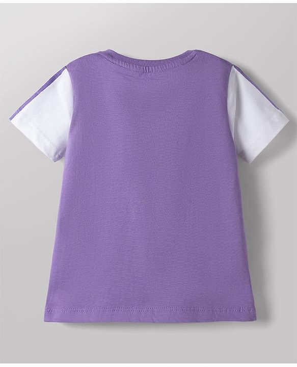 Babyhug Disney Single Jersey Knit T-Shirts with Half Sleeves and Mickey Mouse Print Pack of 2  - White