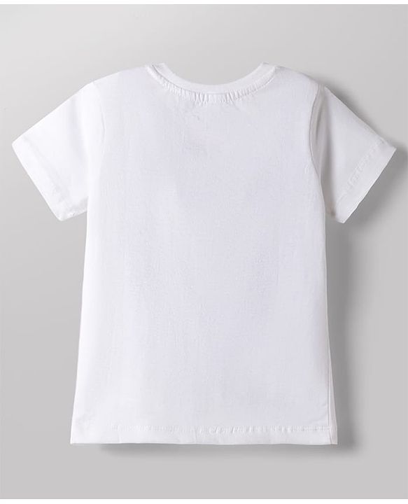 Babyhug Disney Single Jersey Knit T-Shirts with Half Sleeves and Mickey Mouse Print Pack of 2  - White