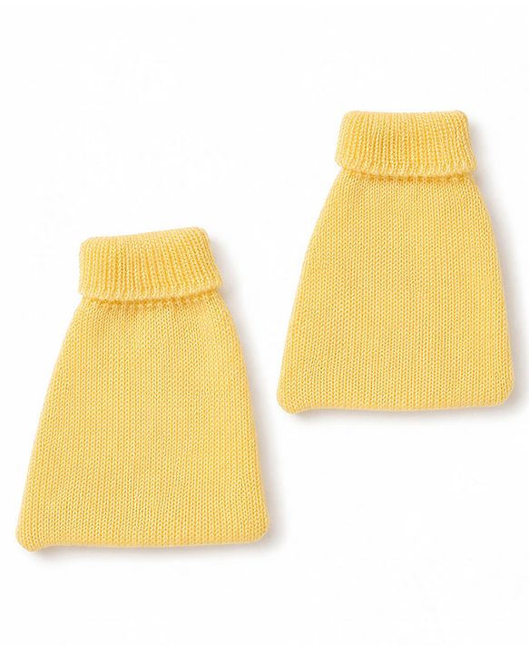 Babyhug Cable Knit Full Sleeves Baby Sweater Set with Cap & Mittens - Yellow