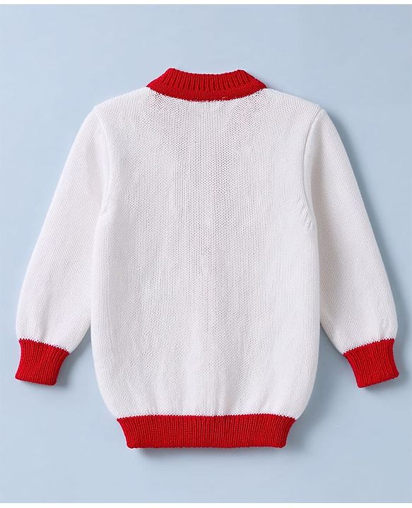 Babyhug Knit Full Sleeves Sweater Set with Cap & Mittens - Offwhite