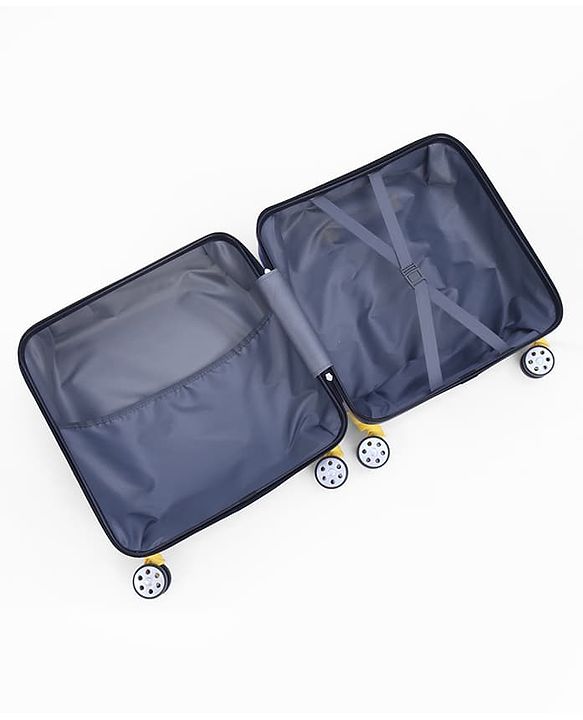Babyhug Disney Mickey Kids Travel Luggage with Wheels & Carry-On Luggage Pack of 2 - 15 & 13 Inches| Shock Resistant| Telescopic Handle| Water Resistant| Easy Zipper Closure| Durable Wheels| TSA Lock