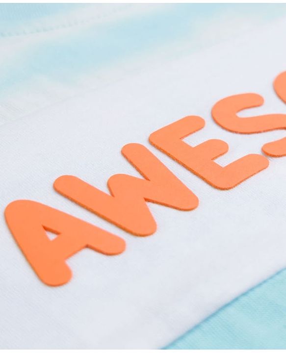 Babyhug 100% Cotton Single Jersey Knit Half Sleeves T-Shirt & Shorts With Text Print - Light Blue