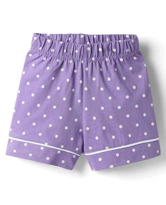 Babyhug Disney Single Jersey Knit Half Sleeves Shirt & Shorts Co-ords Night Suit with Marie Graphics Pack of 2- Multicolour