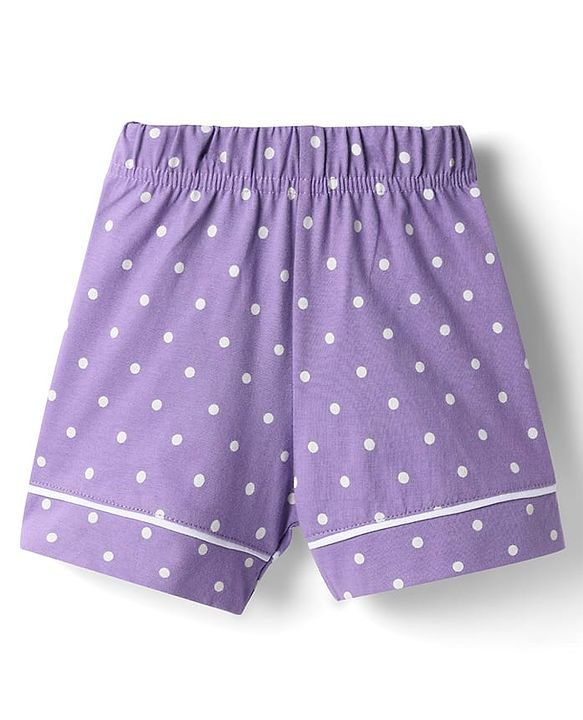 Babyhug Disney Single Jersey Knit Half Sleeves Shirt & Shorts Co-ords Night Suit with Marie Graphics Pack of 2- Multicolour