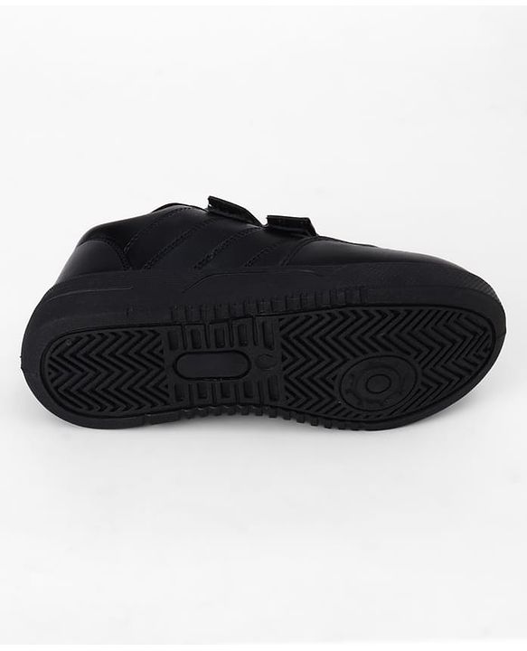 Pine Kids Velcro Closure Solid School Shoes - Black