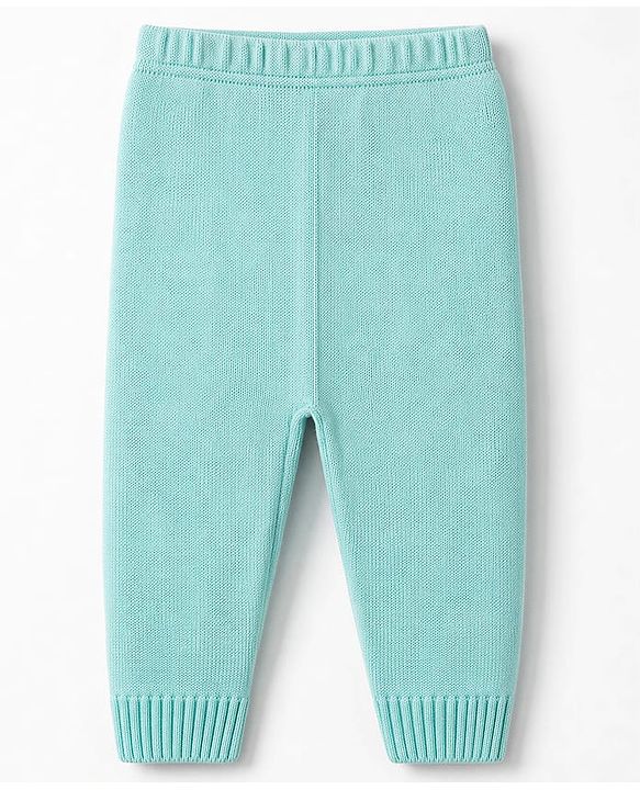 Babyhug Knit Full Sleeves Cable Design Sweater Set - Light Blue