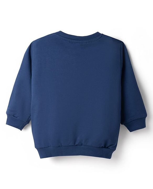 Babyhyug Disney 100% Cotton Terry Knit Full Sleeves T-Shirt & Jogger Set Mickey & Donald Print - Navy Blue