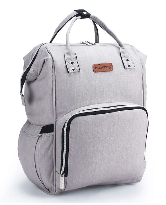 Babyhug Spacious and Multifunctional Denim Diaper Backpack - Safari Green| Wide Fish Mouth Opening| Insulated Feeding Bottle Pouches| Wipes Dispenser| Easy Access Back Opening