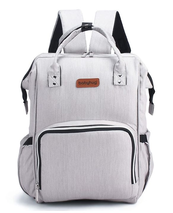 Babyhug Spacious and Multifunctional Denim Diaper Backpack - Safari Green| Wide Fish Mouth Opening| Insulated Feeding Bottle Pouches| Wipes Dispenser| Easy Access Back Opening