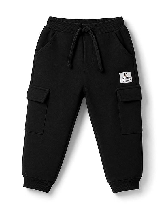 Babyhug Disney Single Jersey Knit Full Sleeves T-Shirt & Joggers Set With Mickey Mouse Graphic - Red