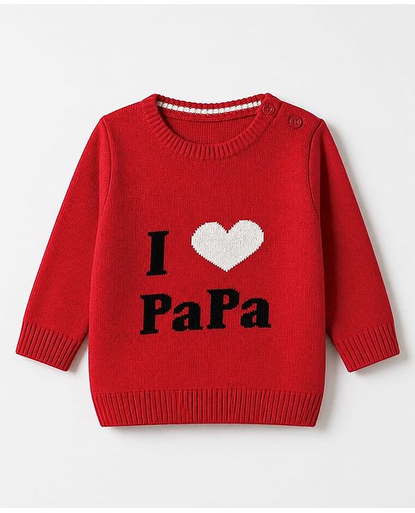 Babyhug  Unisex SWEATER SET Regular  Red 0-3m