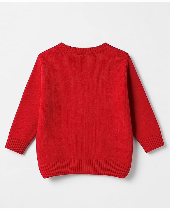 Babyhug  Unisex SWEATER SET Regular  Red 0-3m