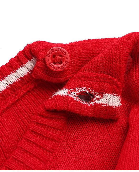Babyhug  Unisex SWEATER SET Regular  Red 0-3m
