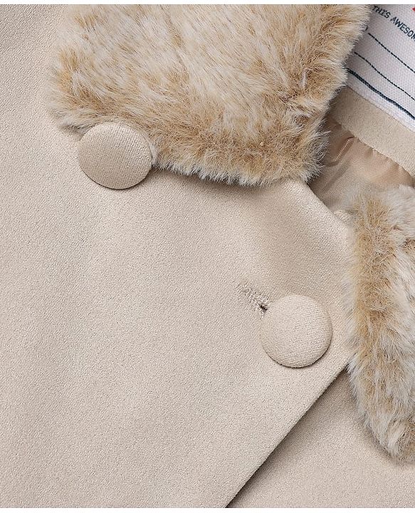 Babyhug Woven Trench Coat with Full Sleeves and Bow Detail - Pink