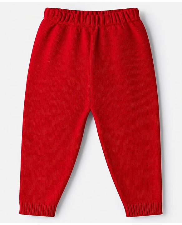 Babyhug Knit Full Sleeves Sweater Set With I Love Mom Design - Red