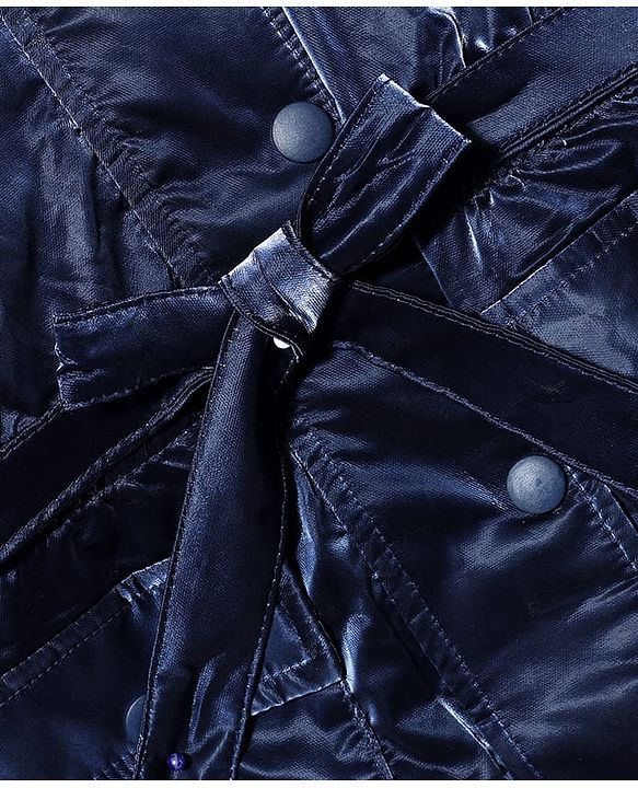 Babyhug Woven Hooded Jacket with Full Sleeves and Star Patch in Navy Blue for 2-3 Years