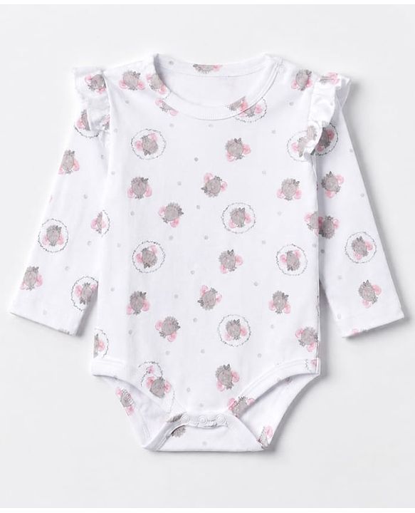 Babyhug Interlock Knit 100% Cotton Full Sleeves Onesies With Floral Print Pack of 3 -white, Pink & Light Pink