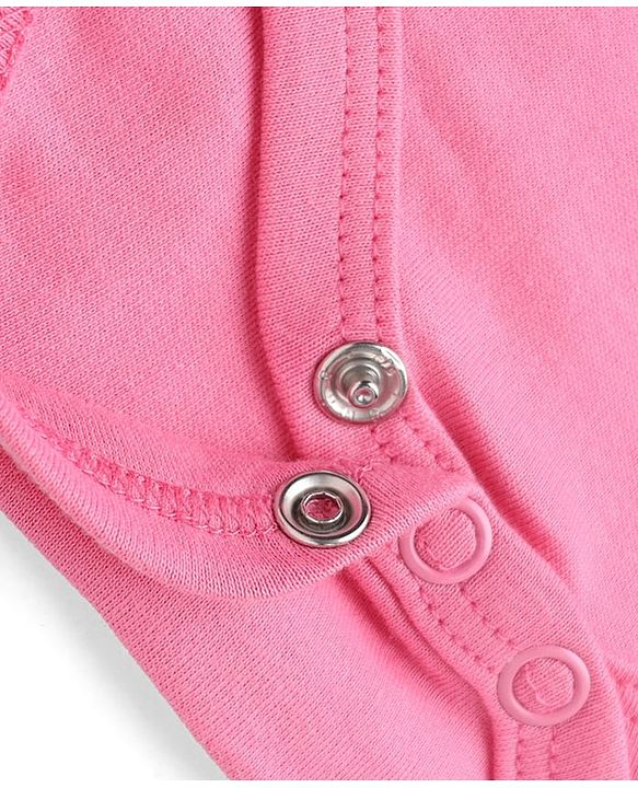 Babyhug 100% Cotton Interlock Knit Full Sleeves Onesies With Floral, Cloud & Bee Print Pack of 3 - White, Pink & Light Pink