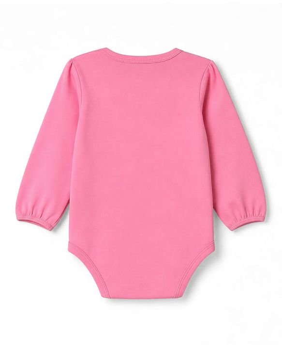 Babyhug 100% Cotton Interlock Knit Full Sleeves Onesies With Floral, Cloud & Bee Print Pack of 3 - White, Pink & Light Pink