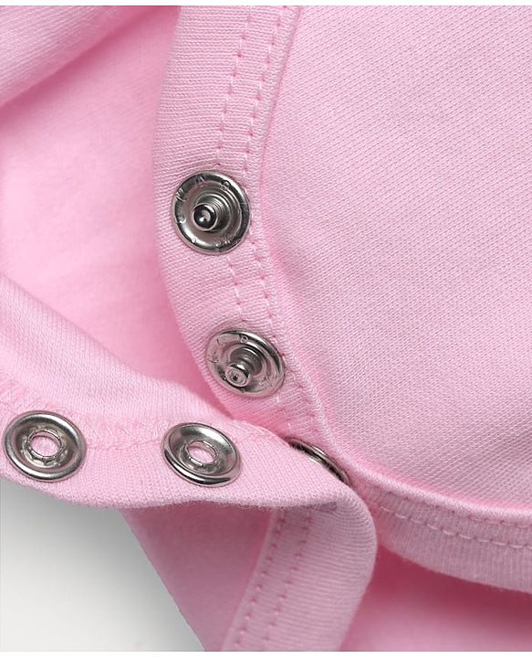 Babyhug 100% Cotton Interlock Knit Full Sleeves Onesies with Leggings & Cap With Floral Print - Pink