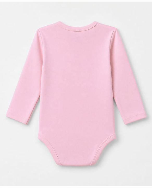 Babyhug 100% Cotton Interlock Knit Full Sleeves Onesies with Leggings & Cap With Floral Print - Pink