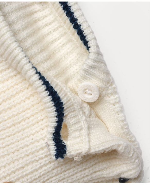 Babyhug Knit Full Sleeves Pullover with Colour Block Design & Lion Patch - Mustard/Olive Green