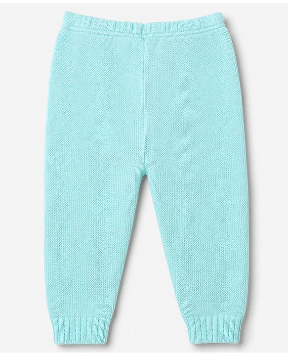 Babyhug Knit Full Sleeves Textured Sweater Set - Teal Blue
