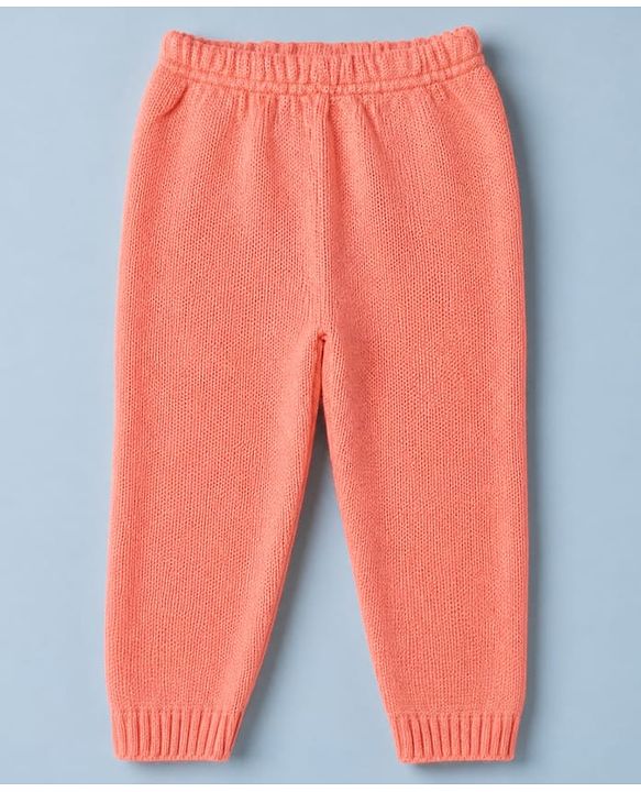 Babyhug Knit Full Sleeves Textured Sweater Set - Teal Blue