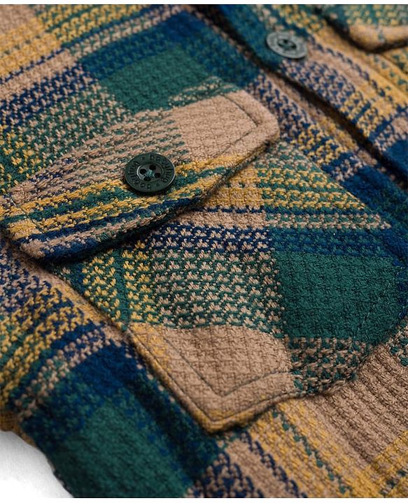 Babyhug Cotton Woven Checked Hoodie With Full Sleeves  - Green