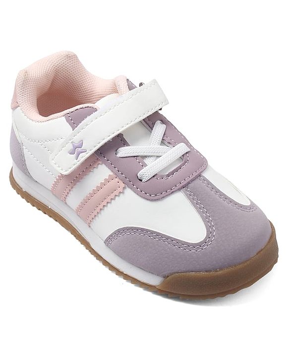 Cute Walk by Babyhug Velcro Closure Sport Shoes With Star Embroidery - Pink
