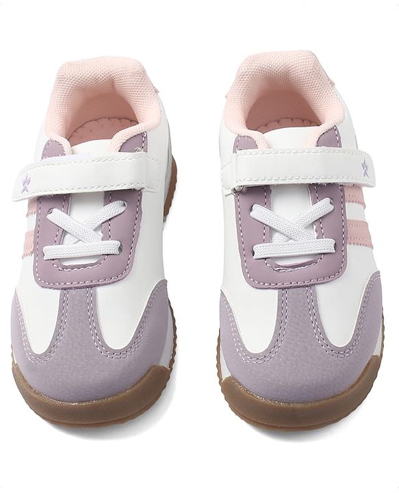 Cute Walk by Babyhug Velcro Closure Sport Shoes With Star Embroidery - Pink