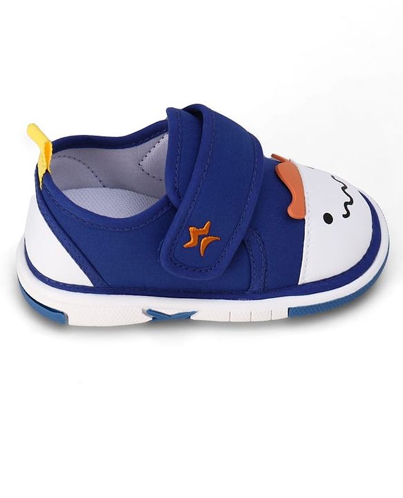 Cute Walk by Babyhug Velcro Closure Animal Face Printed Musical Casual Shoes - Navy Blue