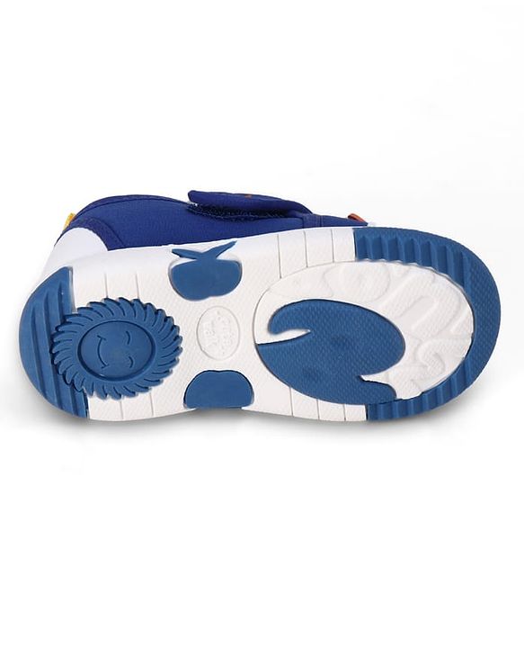 Cute Walk by Babyhug Velcro Closure Animal Face Printed Musical Casual Shoes - Navy Blue
