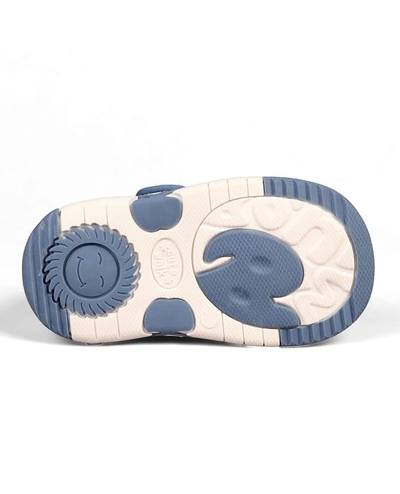 Cute Walk by Babyhug Velcro Closure Animal Face Printed Musical Casual Shoes - Navy Blue