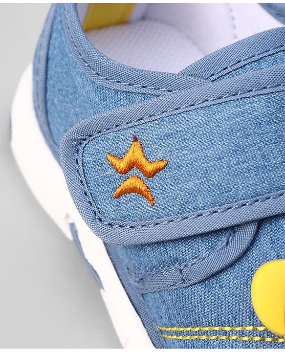 Cute Walk by Babyhug Velcro Closure Musical Casual Shoes With Lion Applique - Blue