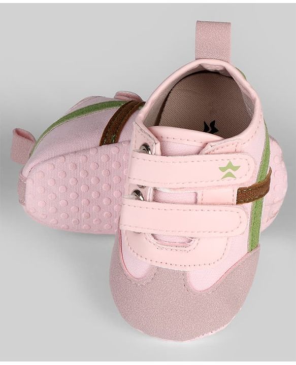 Cute Walk by Babyhug Velcro Closure Solid Booties - Beige