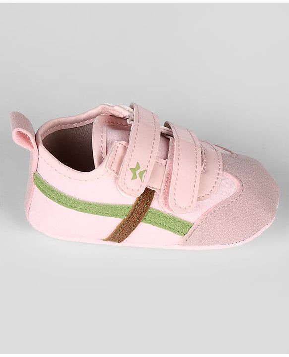 Cute Walk by Babyhug Velcro Closure Solid Booties - Beige