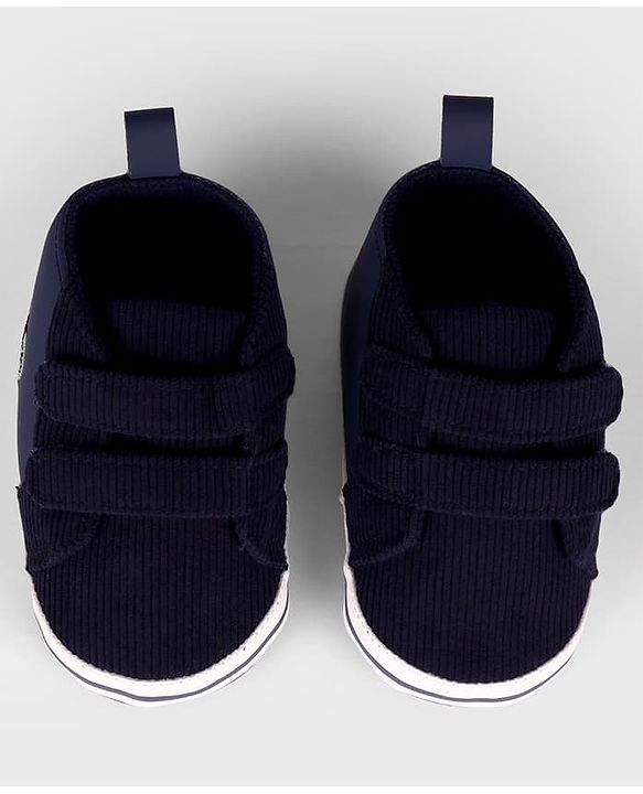 Cute Walk by Babyhug Velcro Closure Solid Booties - Navy Blue