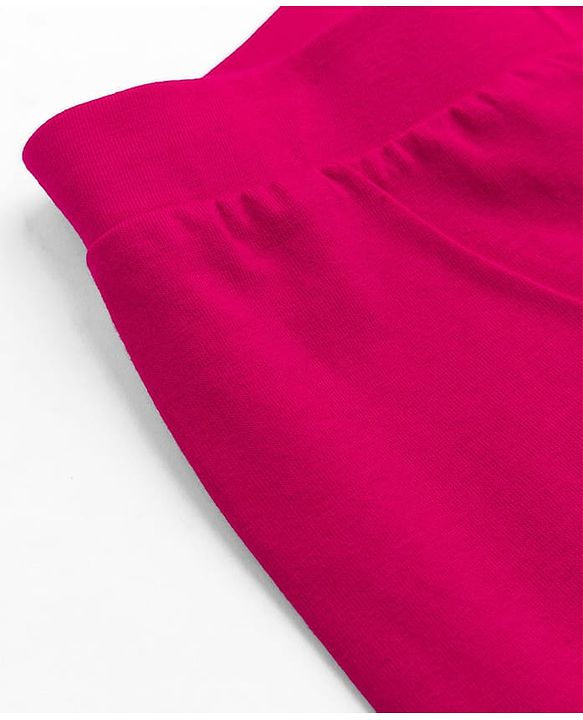 Pine Kids Cotton Lycra Knit Full Length Solid Colour Leggings -  Dark Pink
