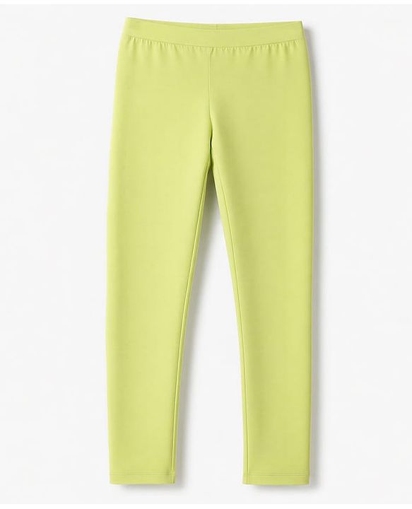 Pine Kids Cotton Lycra Knit Full Sleeves Legging - Lime