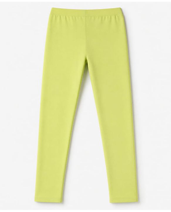 Pine Kids Cotton Lycra Knit Full Sleeves Legging - Lime