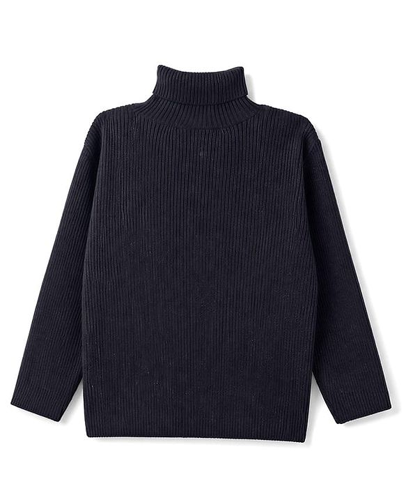 Babyhug Knit Full Sleeves Text Embroidered Pullover Sweater - White