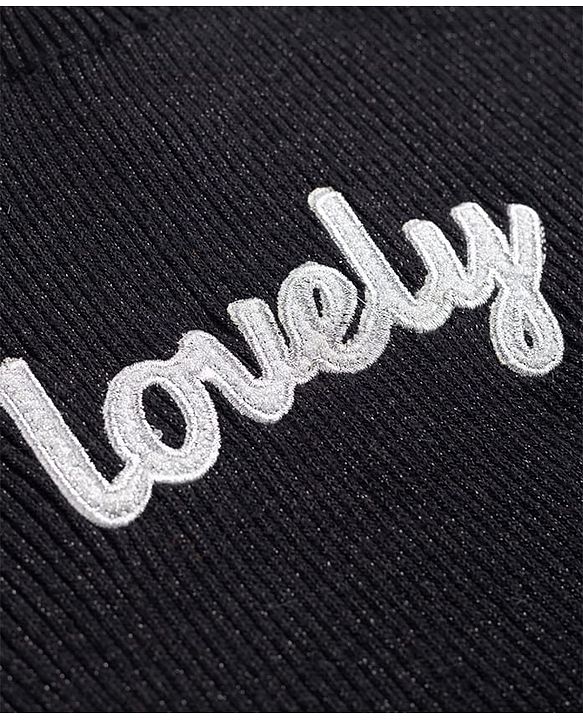Babyhug Knit Full Sleeves Text Embroidered Pullover Sweater - White