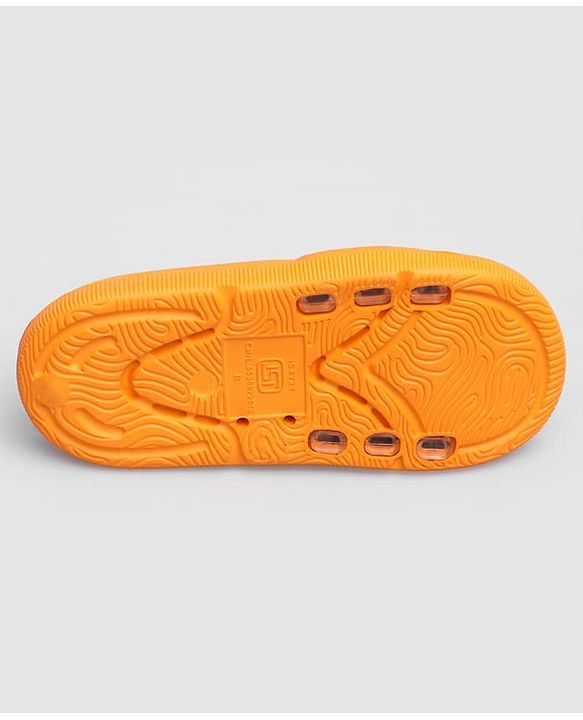 Pine Kids Slip On Sliders With Text Print - Orange